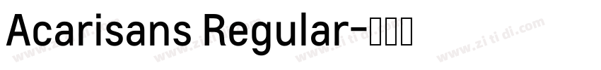 Acarisans Regular字体转换